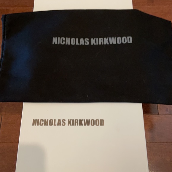 Nicholas Kirkwood Black Calfskin Beya Mules 37 - Picture 10 of 12